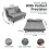 Double Sofa Bed Sleeper Foldable Portable Grey 4