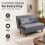 Double Sofa Bed Sleeper Foldable Portable Grey 6