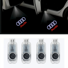 Set van 4, compatibel met Audi logo projectorlampen voor A4L/A5/A6L/A7/A8L/Q3/Q5/Q7 – welkomst- en sfeerverlichting bij de deuren.