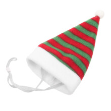 Gorro navideño para mascotas, paquete de 3, colores surtidos, pelusa, banda elástica, disfraz de Halloween, fiesta navideña