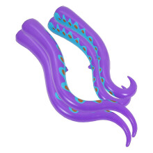 Halloween aufblasbare Oktopus-Tentakel, 4er-Pack, lila Kunststoff-Fensterdekoration