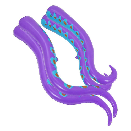Halloween Inflatable Octopus Tentacles 4 Pack Purple Plastic Window Decor