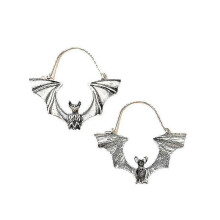 Bat Earrings Halloween Ornaments Stud Earrings for Women 6.2cm Glossy
