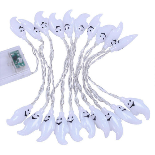 LED Ghost Light String Decoração de Halloween Luz suspensa para ambientes internos e externos