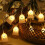 LED Halloween Decorative Light String 3m 20 Lights Warm White Battery Powered 2 AA Modes Always On Flashing 1