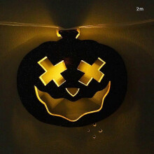 Luzes de corda de abóbora Halloween LED cartão decorativo para decoração de festa em casa assombrada