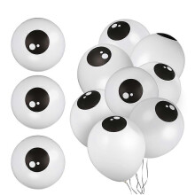 Eyeball Balloons 5 Inch White Latex 200 Pack Halloween Decorations