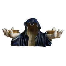 Resin Ghost Candle Holder Vintage Halloween Candlestick for Table Decor