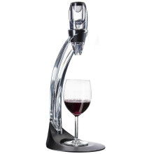Aérateur de vin avec support, plastique transparent, 35 cm, tamis filtrant, base et support
