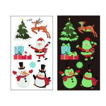 Luminous Christmas Temporary Tattoos for Kids Glow in Dark Face Body Stickers Non-Toxic