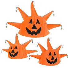 Chapéu de abóbora de Halloween veludo fantasma festival headwear 30x20cm