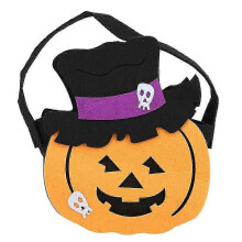 Sac à bonbons d'Halloween pour enfants – Fourre-tout non tissé avec motif citrouille, fourre-tout à bonbons pour bonbons ou friandises