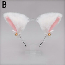 Diadema con orejas de gato de piel sintética, accesorios para el cabello fiesta de Halloween, Cosplay de Anime