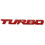 Turbo Universal Auto Motorrad 3D Metall-Emblem Aufkleber, Rot 1