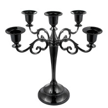 Black Metal Candelabra 5 Arms Gothic Candle Holders for Home Decor Wedding Christmas