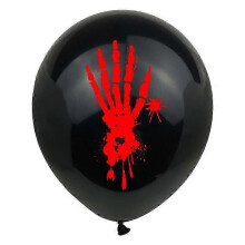 Palloncini in lattice nero con impronta di sangue di Halloween, confezione da 10 pollici, per decorazioni per feste di Halloween