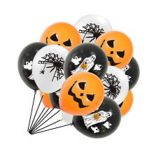 Halloween Latex Balloons 45 Pieces Assorted Colors Pumpkin Ghost Spider Decorations