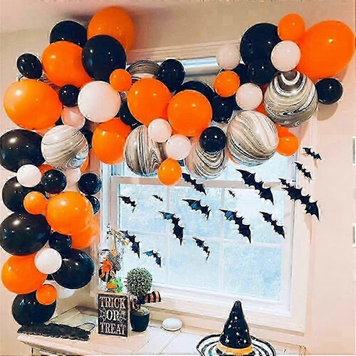 Pacote de 200 balões de Halloween, balões de látex pretos laranja de 10 polegadas para decorações de festas 2