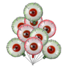10pcs globo ocular em forma de balões de Halloween PE vermelho verde decorações de festa
