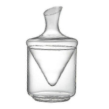Carafe à vin avec seau à glace en verre cristal sans plomb soufflé à la main pour le bar à la maison et les fêtes