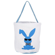 Sac à bonbons en toile à motif de lapin, 22x22x26 cm, pour le rangement des bonbons de Pâques et l'organisation de la maison