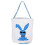 Canvas Candy Bag with Rabbit Pattern, 22x22x26 cm, for Easter Candy Storage and Home Organization 1