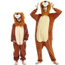 Women's Cartoon Animal Onesie Pajamas with Front and Back Zipper Soft Polyester Hood Tail