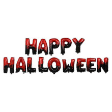 Halloween Foil Letter Balloons Black Red 3 Pack Reusable Party Decorations