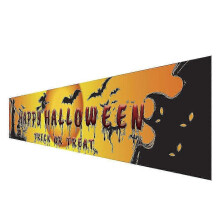Banner de Halloween 250x49cm Decoração suspensa de poliéster leve para parede de teto de festa