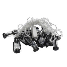 Luzes de corda de querosene Halloween retro alimentada por bateria 30LED branco quente 3xAA 300cm