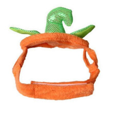 Pet Halloween Pumpkin Costume, Adjustable Magic Glue Design, Polyester Short Plush, Festival Atmosphere