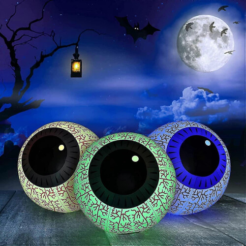 Halloween Inflatable Ghost Eyeball Lights with LED Remote Control Waterproof IP65 1