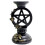 Pentagram Candlestick Holder 13.5cm Black Gothic Resin Hand-Painted 1