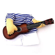 Pet Halloween Costume Funny Guitar Dog Outfit for Small Medium Dogs Polyester Fabric