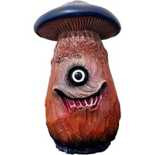 Ornement d'Halloween en forme de champignon en résine, objet de collection effrayant pour décoration de jardin et de cour