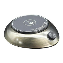 Base de carafe électrique rotative avec minuterie 10 min, induction gravitaire, vitesse réglable, USB Type C, pour carafes 122 mm