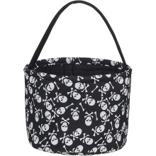 Sac fourre-tout en polyester avec poignées, seau pour bonbons ou friandises, grande capacité pour le rangement d'Halloween
