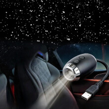 2-in-1 Galaxie-Sternenprojektorlampe, Mini-USB-betriebenes Nachtlicht mit einstellbarer Helligkeit für Schlafzimmer und Innenräume