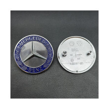 (Blauweizen) 2-Pin 57mm ABS Motorhaubenemblem mit Sternlogo für Mercedes-Benz