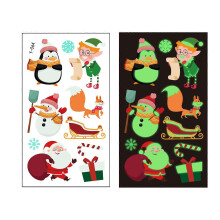 Luminous Christmas Temporary Tattoo Stickers for Kids - Non-Toxic Glow in Dark