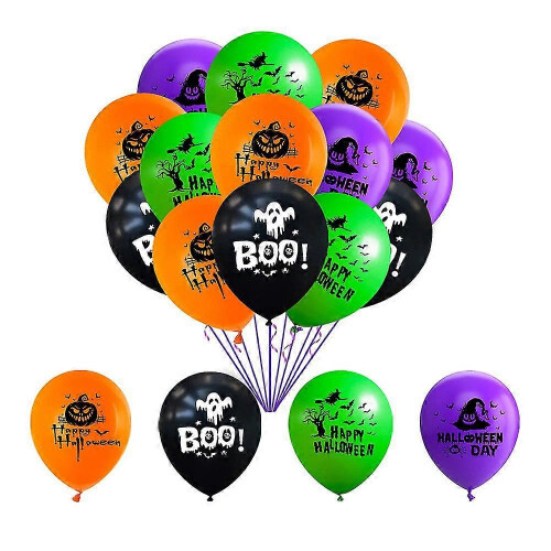 Balões de látex de Halloween de 12 polegadas 100 unidades para decoração de festa de Halloween 2