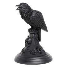 Gothic Candle Holder Resin Figurine Candlestick Stand Raven Home Decor Holiday Decoration