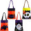 Pacote com 4 sacolas de lona para Halloween de 10 x 7 polegadas, sacolas reutilizáveis de doces ou travessuras 1