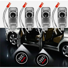 Set van 4 LED-deurverlichting met logo-projectie, compatibel met A1, A3, A4, A4L, A5, A6, A6L, A7, A8, Q3, Q5, Q7