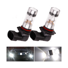 2x 9005 HB3 6000K 100W 2323 LED-projector mistlampen wit