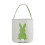Easter Egg Basket Canvas Bunny Rabbit Printed Carry Bag for Eggs Candy 23x25cm 1