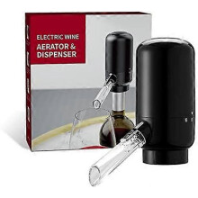 Aérateur et verseur de vin électrique, compatible avec bouteilles 750ml, commande un bouton, sans fil à piles