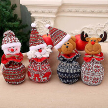 Sacs à bonbons de noël, sacs de rangement de bonbons tricotés, décorations de noël pour la maison, 4 paquets