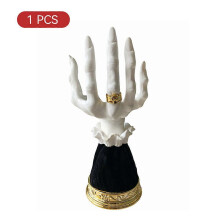Witch Hand Resin Candle Holder Halloween Desktop Candlestick Gothic Home Ornaments Horror Art