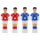 Foosball Player, 12.7mm Hole Diameter, Plastic, Red and Blue, 4 Pack, Table Football Machine Replacement Accessory 1